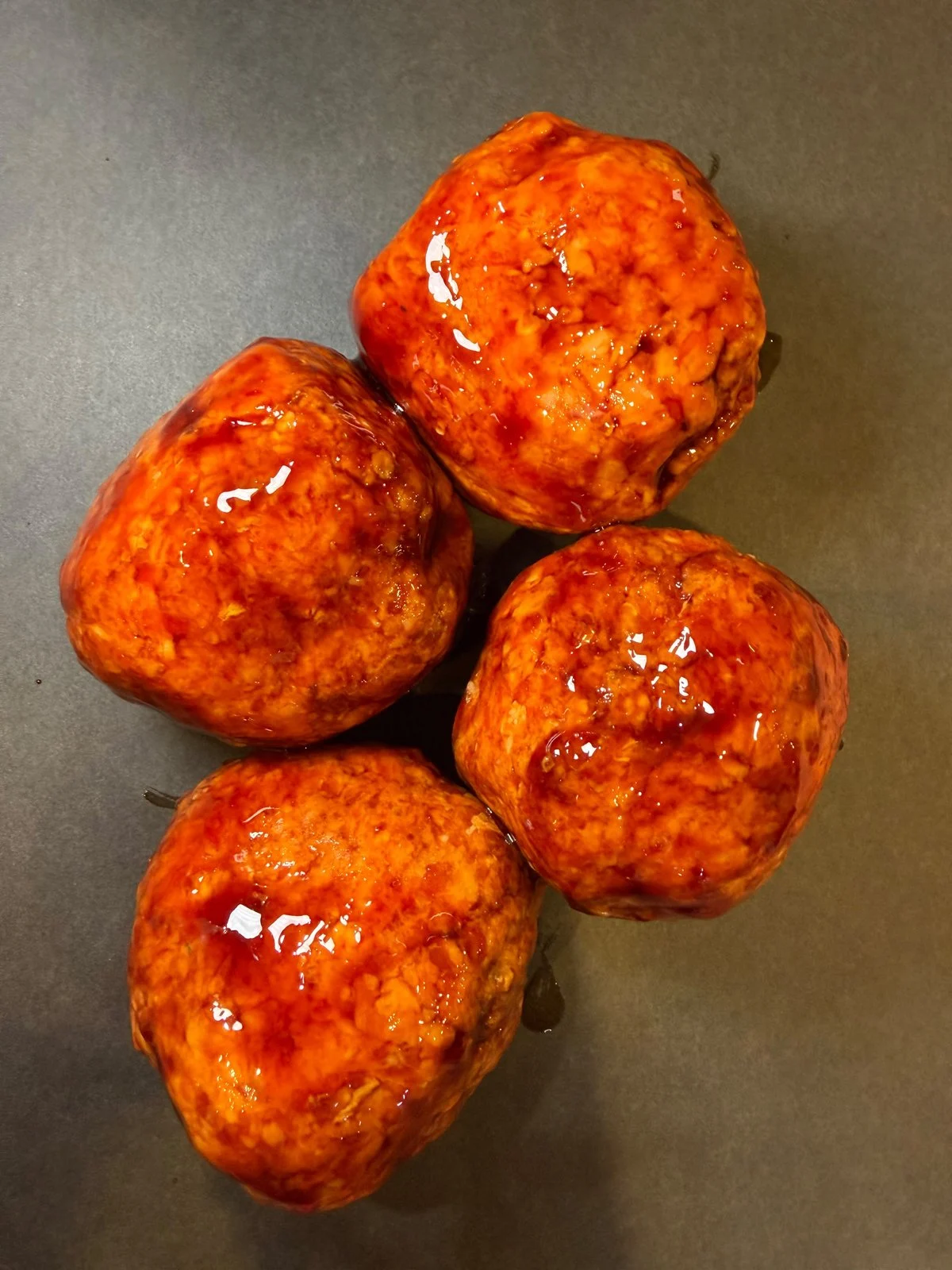 Rissoles, honey soy