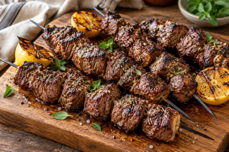 BBQ beef kebabs