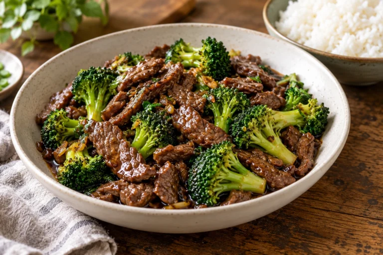 Beef and broccoli stir fry