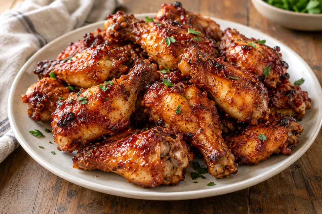 Crispy BBQ chicken drumettes