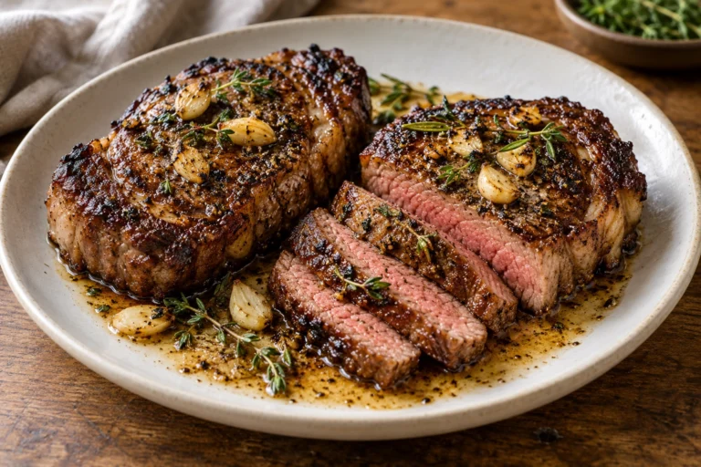 Garlic butter scotch fillet
