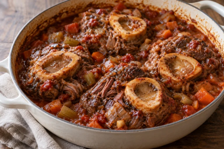 Slow-braised beef osso bucco