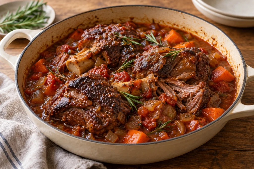 Braised lamb neck