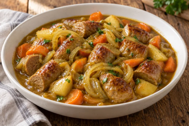 Classic curried sausages