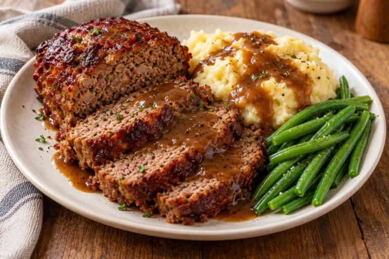 Classic meatloaf with mash and gravy