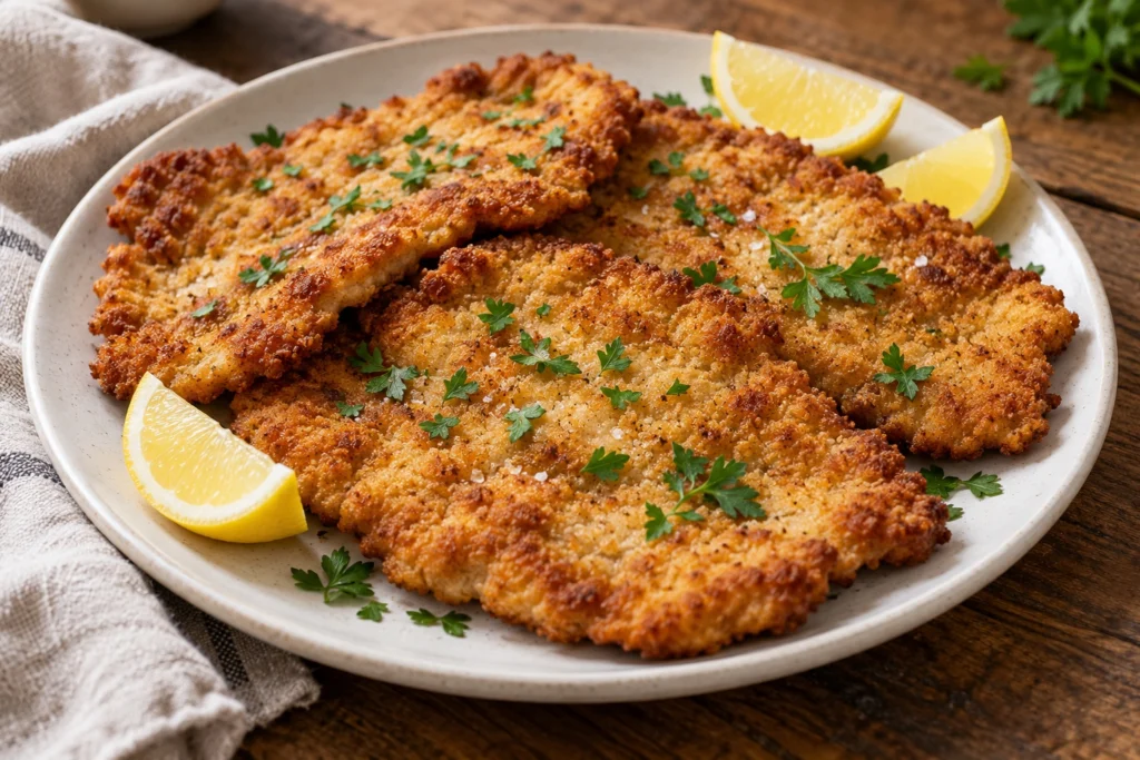 Classic veal schnitzel