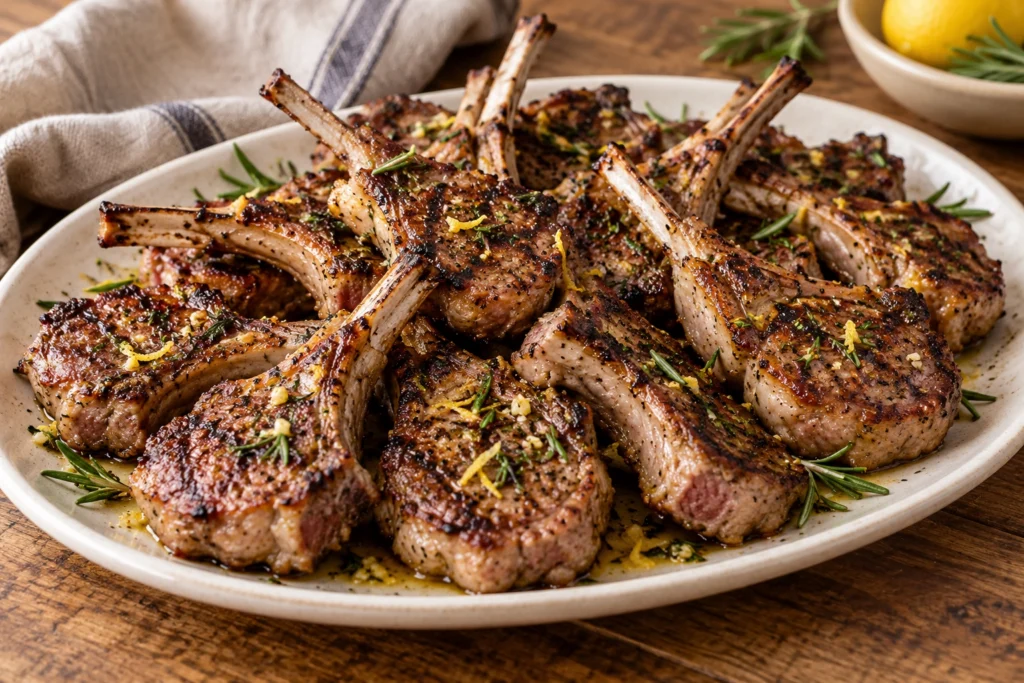 Garlic and rosemary lamb cutlets