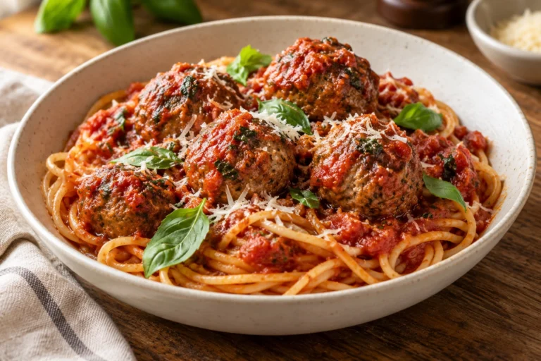 Italian meatballs in tomato sauce