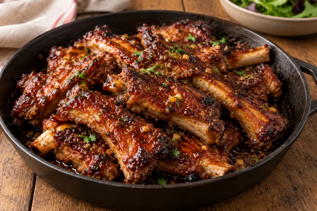 Sticky lamb riblets